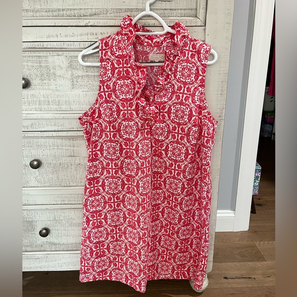 Mud Pie Ruffle Tank Dress size Large